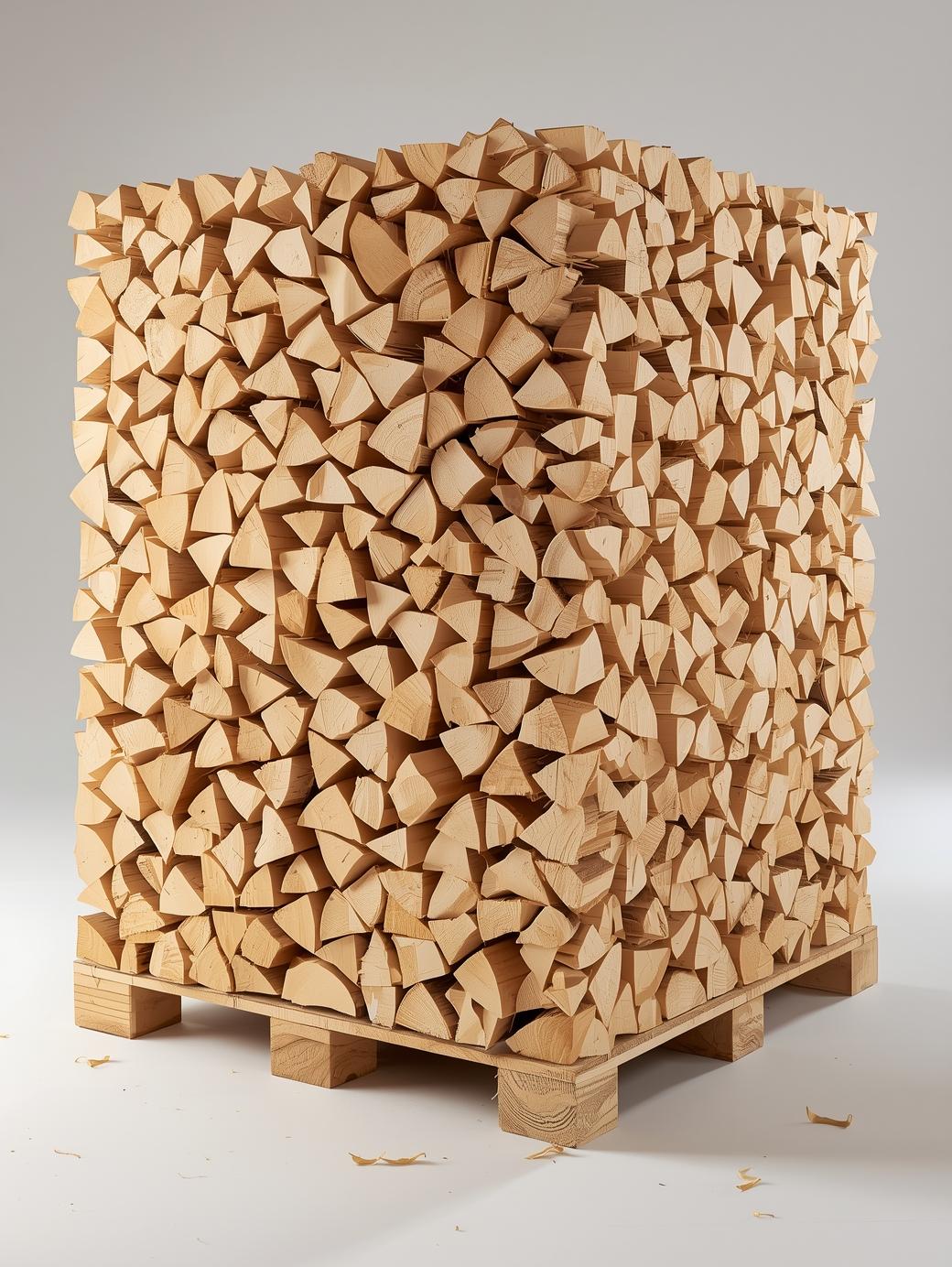 Bancale di legna da ardere di faggio